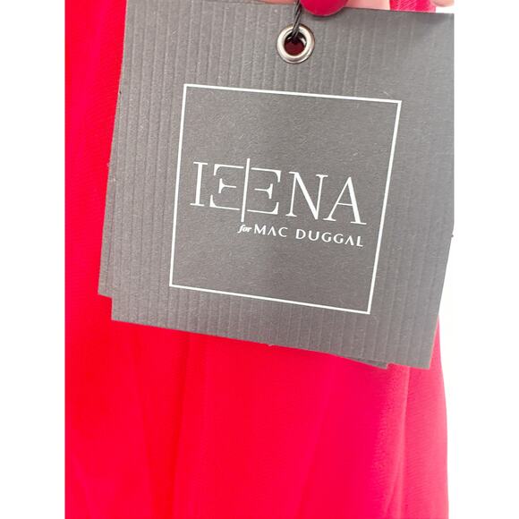 MAC DUGGAL Dress Size 4 Evening Gown NEW Red Jersey One Shoulder Draped Back - Picture 3 of 8